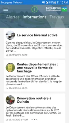 Inforoutes22 android App screenshot 2