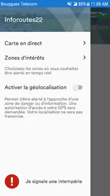 Inforoutes22 android App screenshot 5